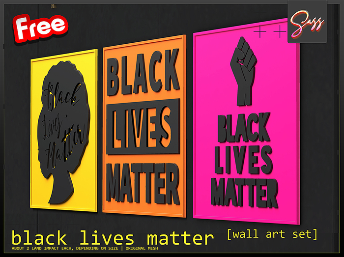 Second Life Marketplace - sass [blm wall art] free gift